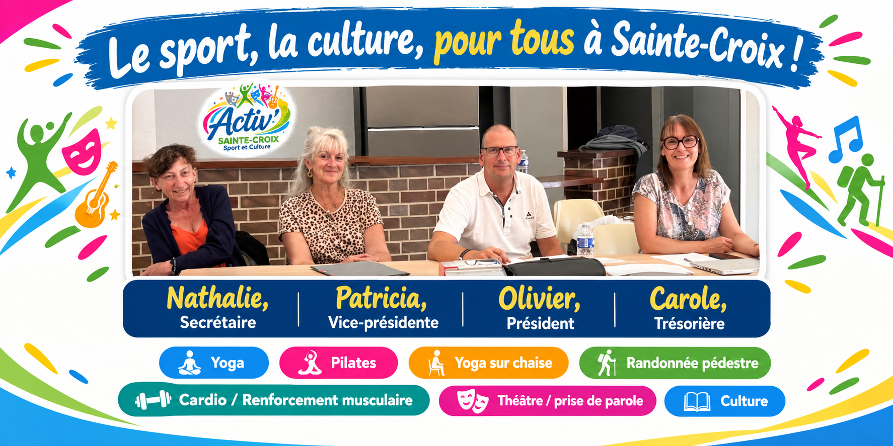Le bureau d’Activ’sainte-croix sport et culture